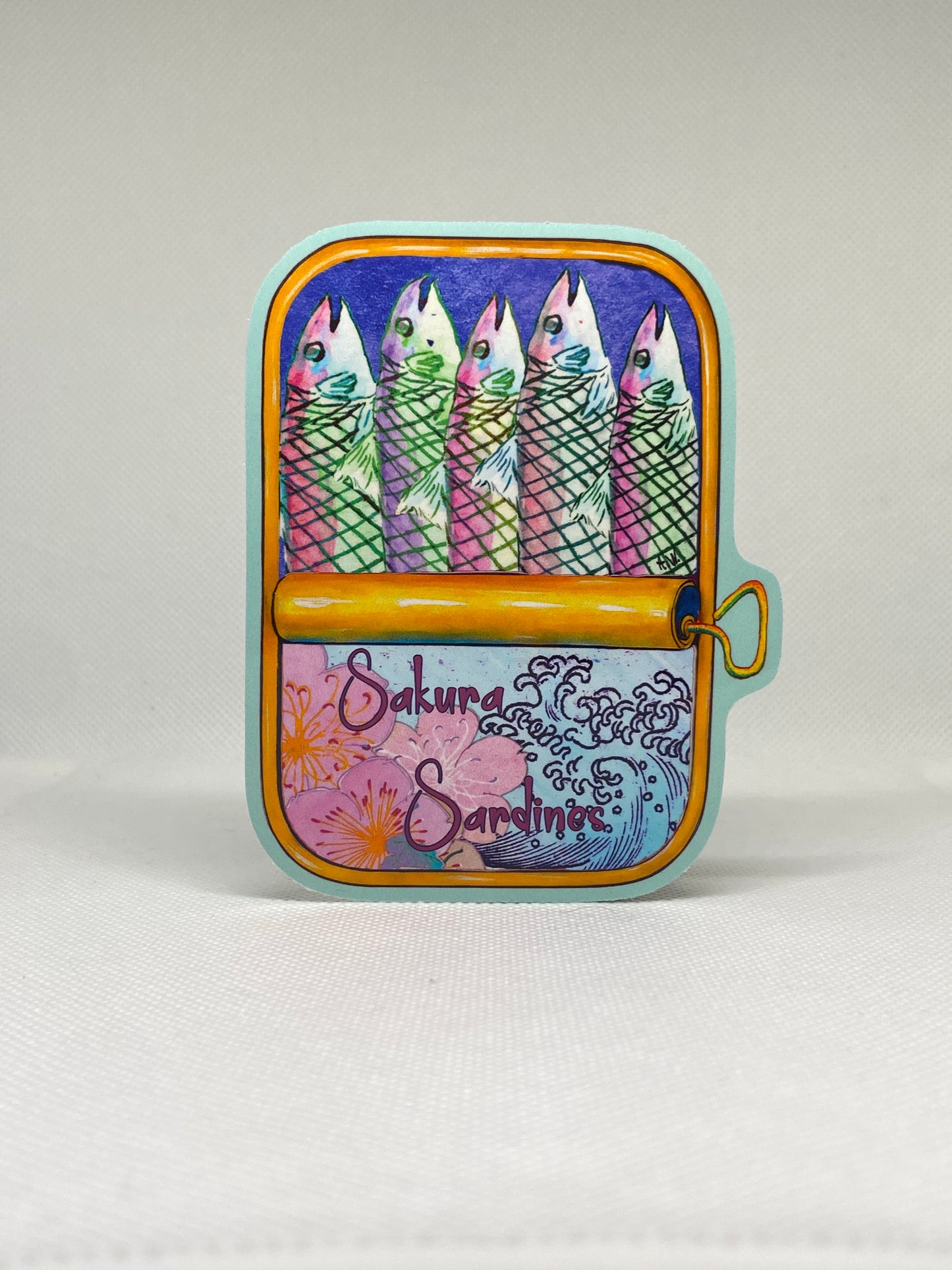 Retro Sardine Tin Stickers