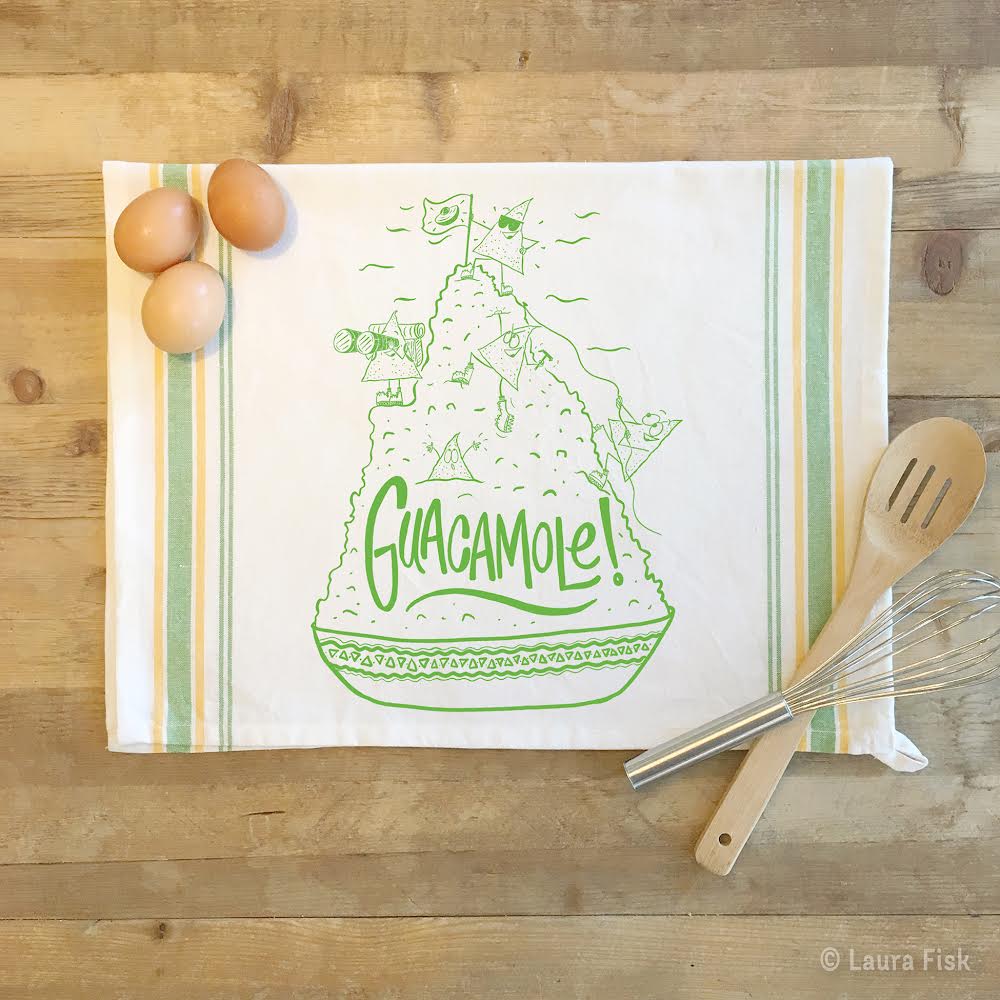 Guacamole Funny Food Tea Towels