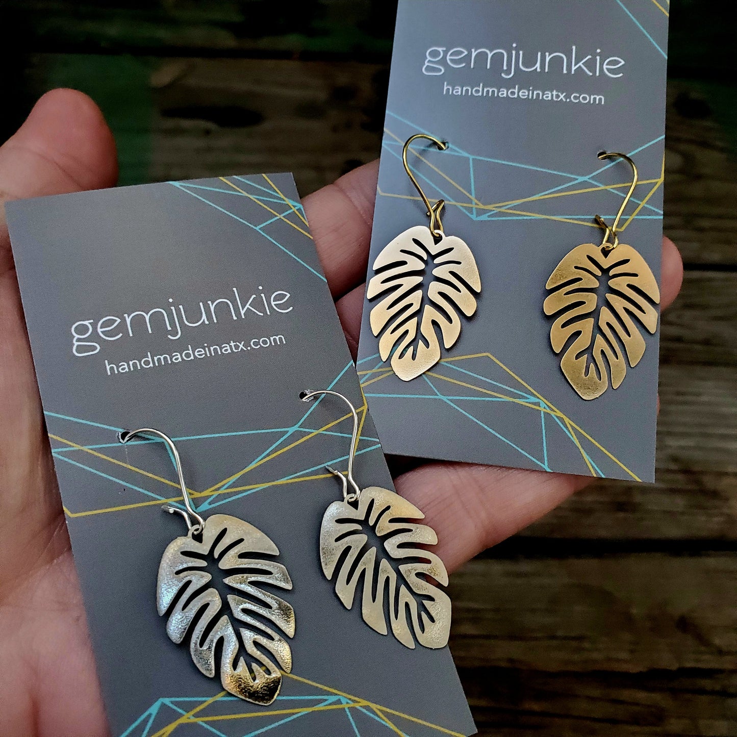 Monstera Leaf Earrings