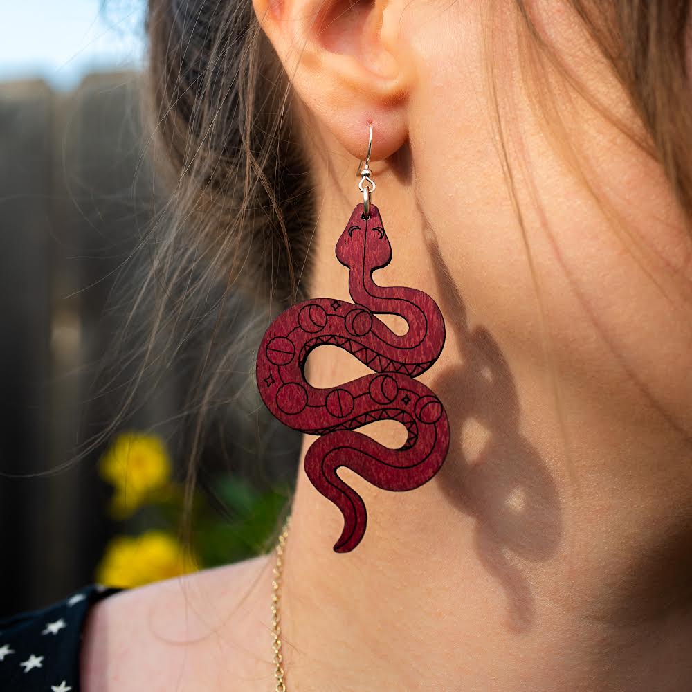 Celestial Snake Earrings