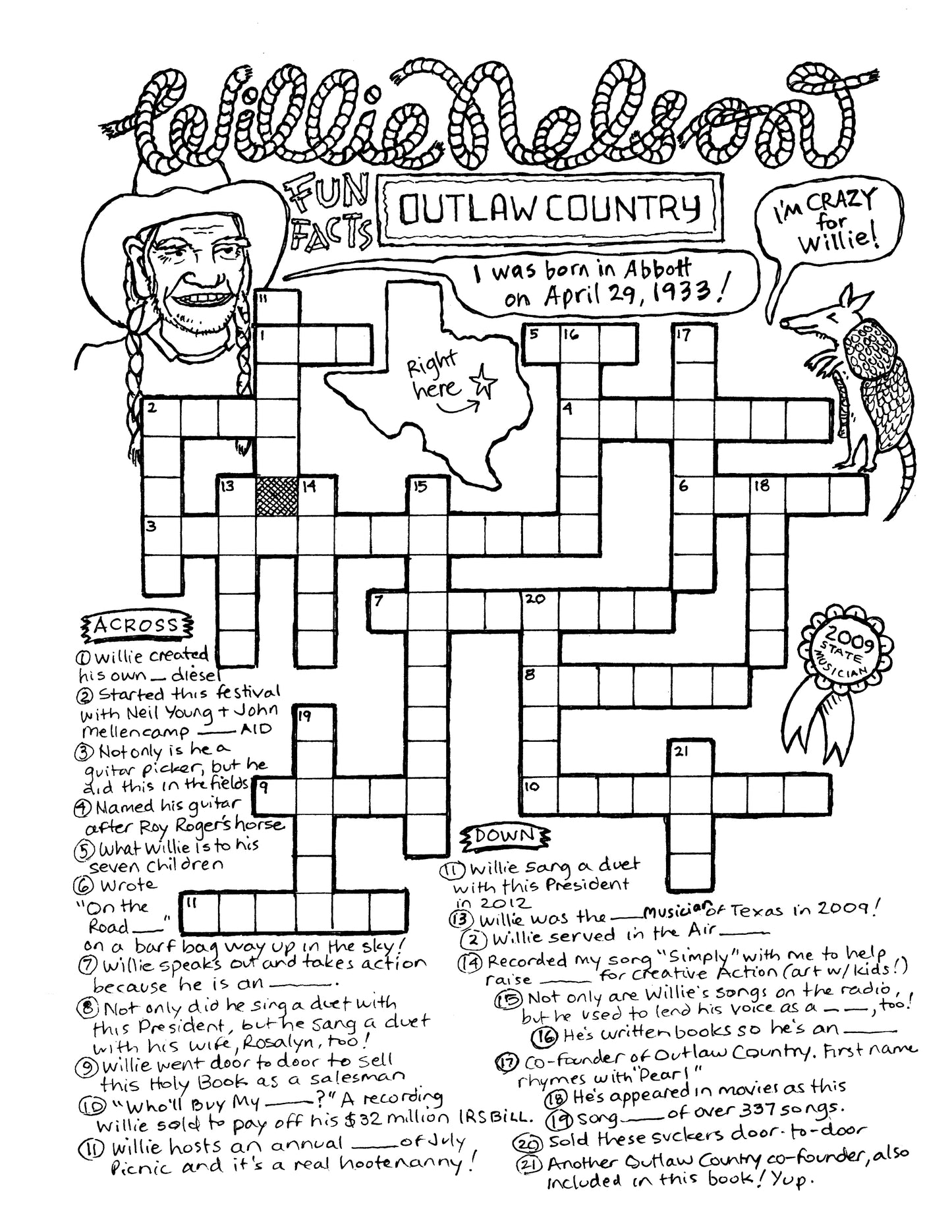 Texas Musicians Coloring Book