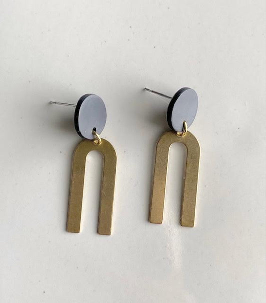 Gold Arch Earrings