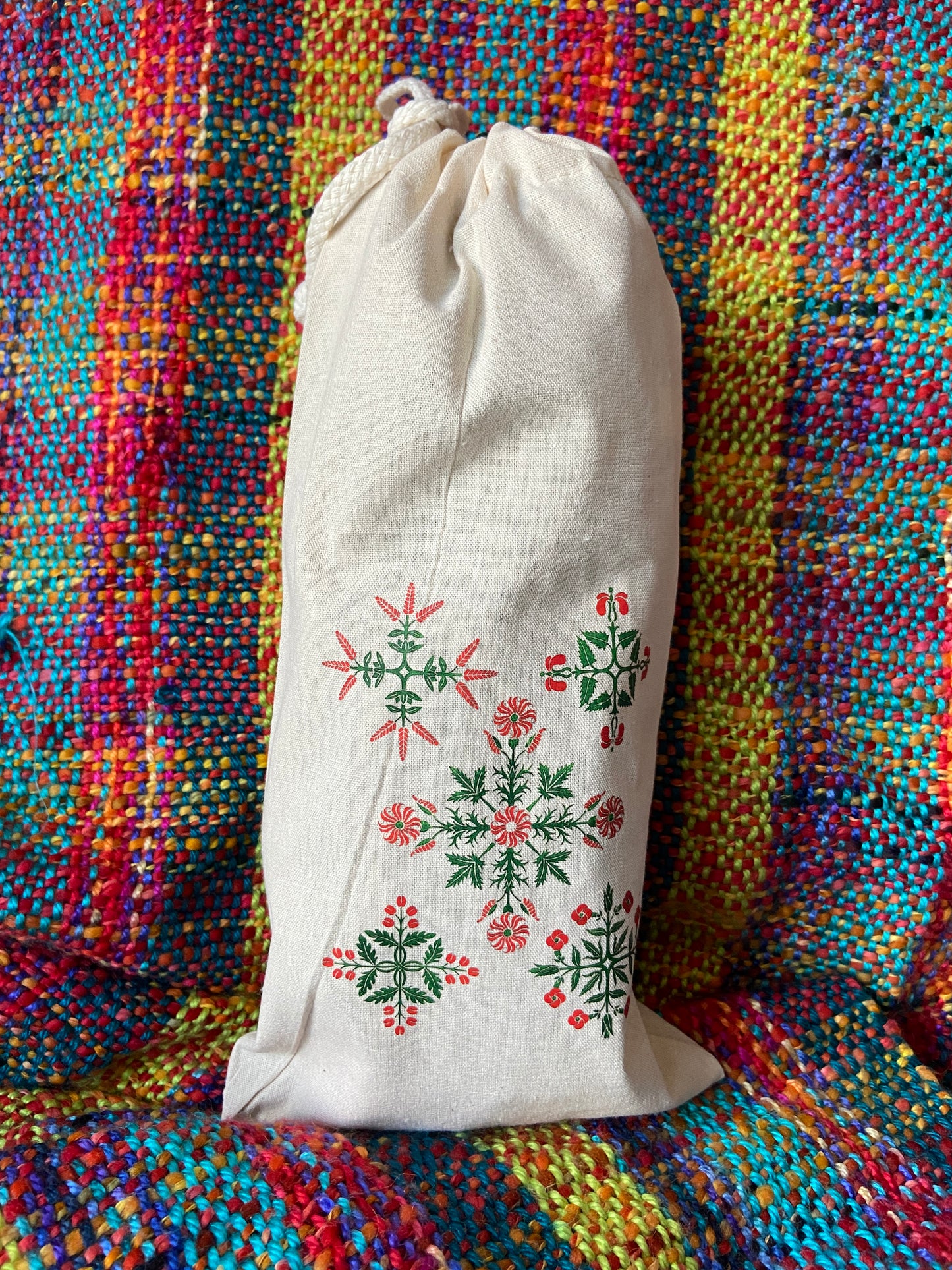 Tall Reusable Canvas Drawstring Gift Bag