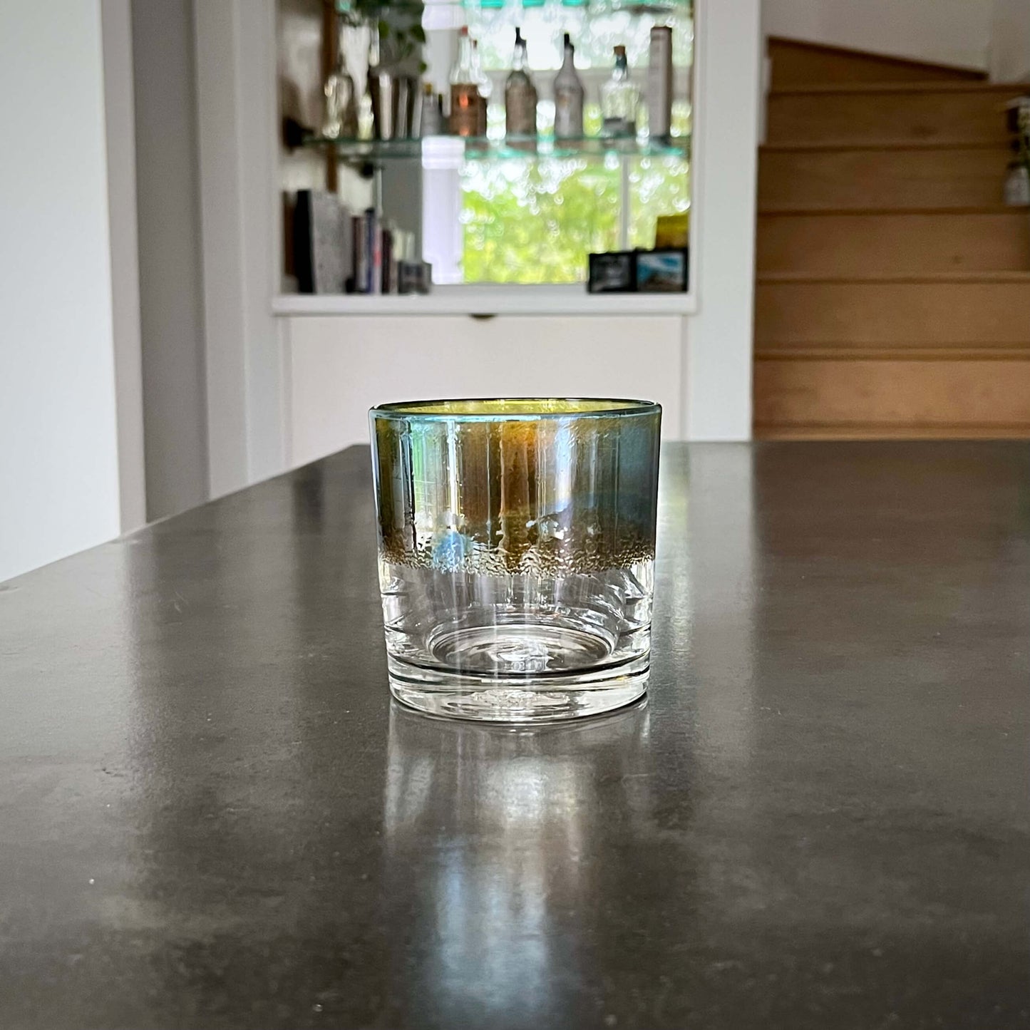 Antique Silver Rocks Glass