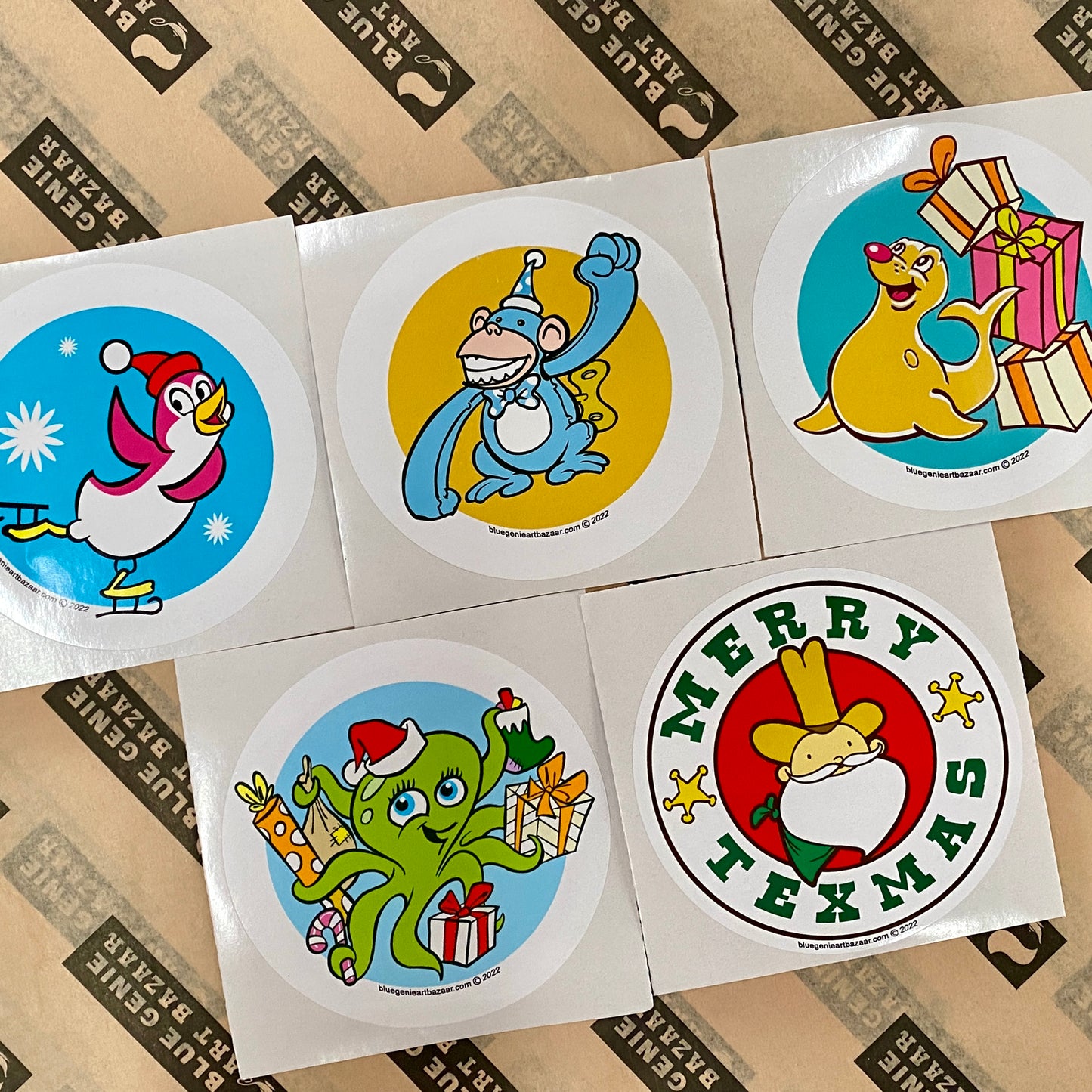 BGAB Holiday Character Stickers