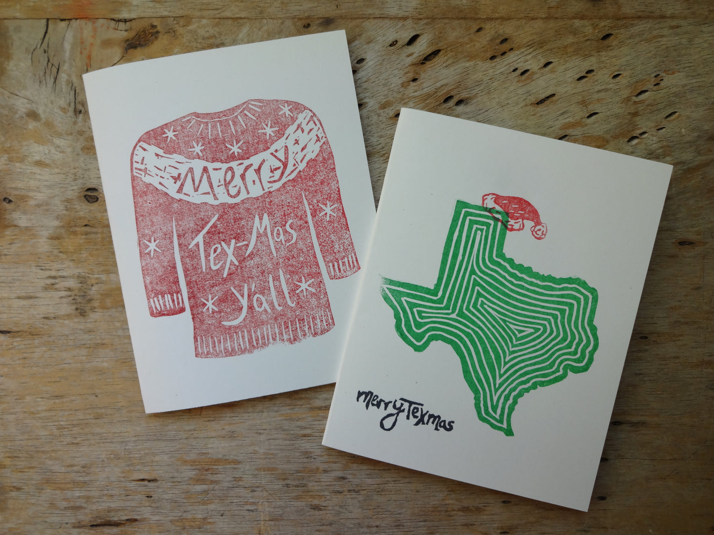 Merry Texmas Stamped Greeting Cards