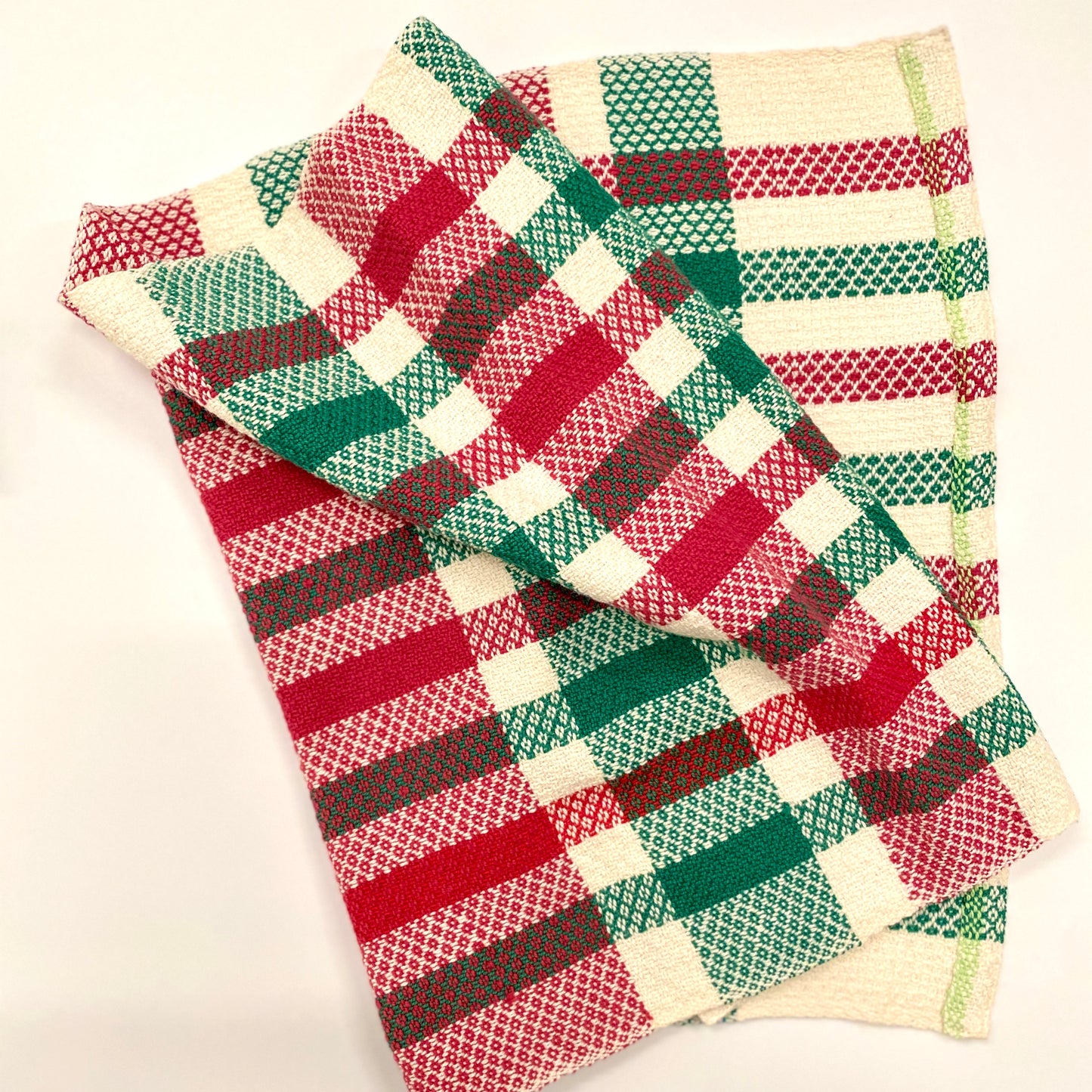 Handwoven Red & Green Hand Towel