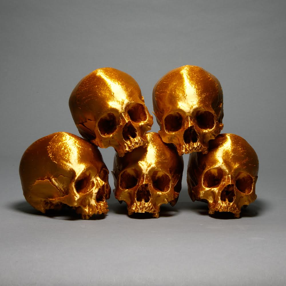 3D Printed Gold Skull