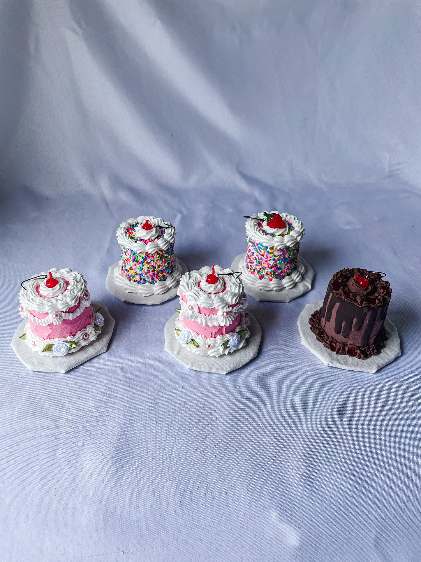 Mini Fake Cake Ornaments