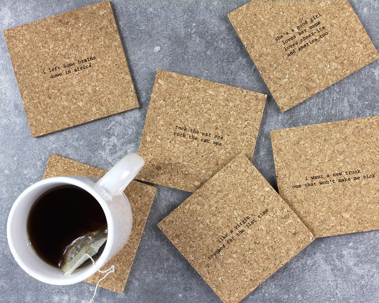 Mistaken Lyrics Coasters - 80s Music