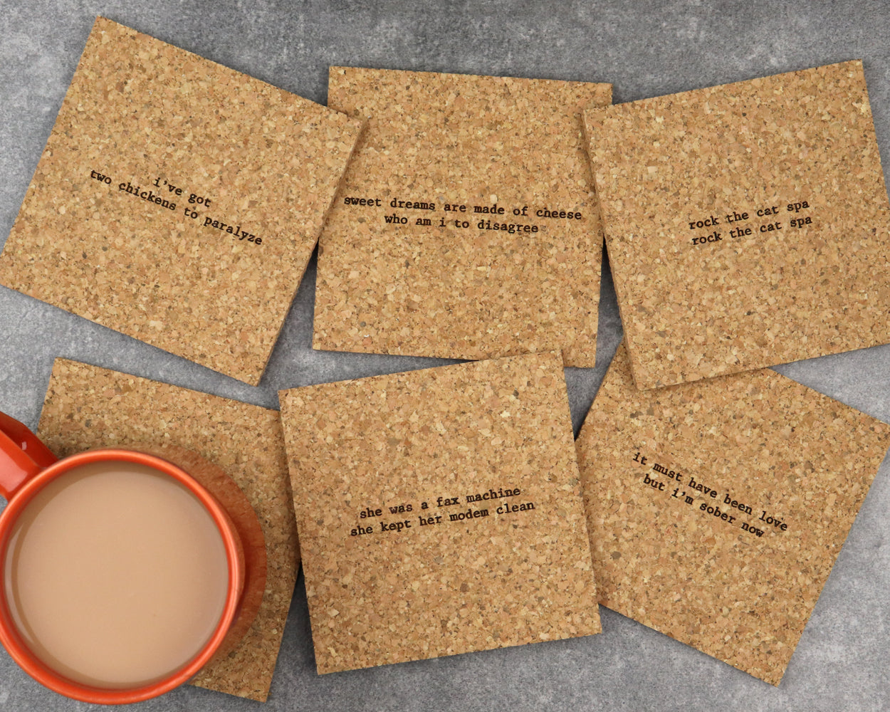 Mistaken Lyrics Coasters - Solid Gold
