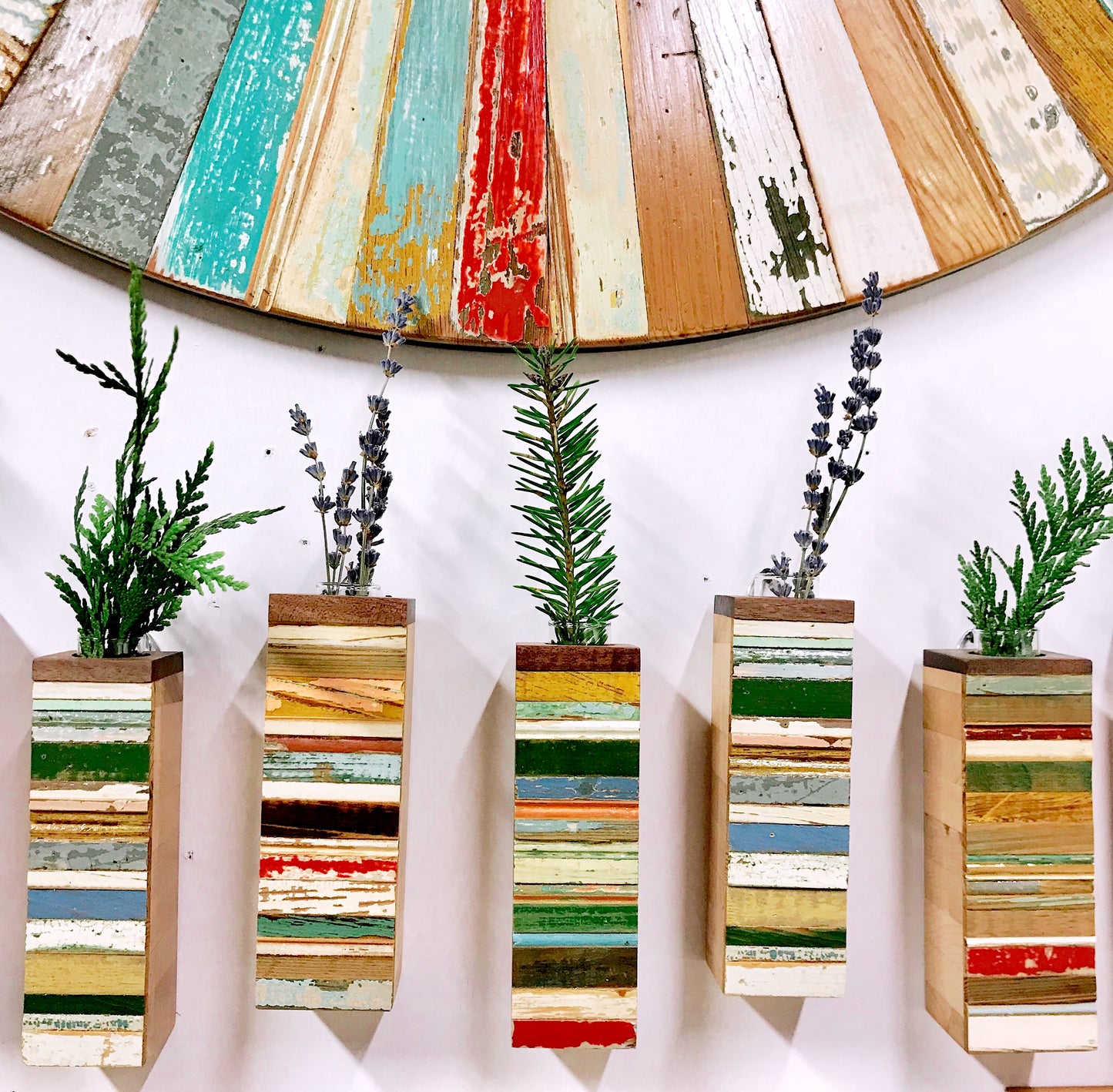 Salvaged Wood Splice Vase