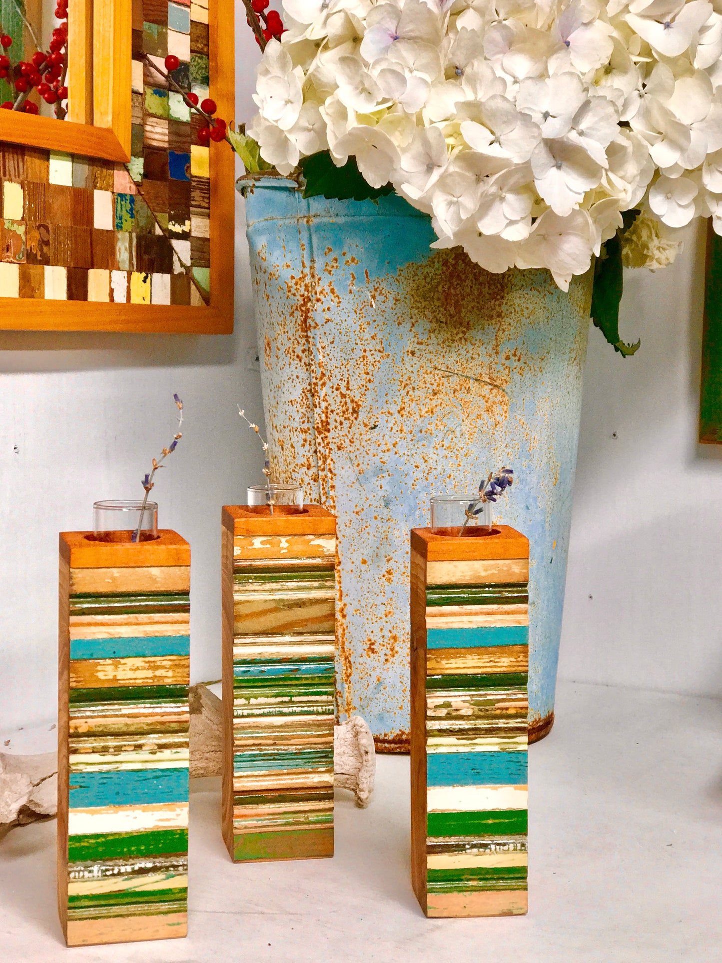 Salvaged Wood Splice Vase