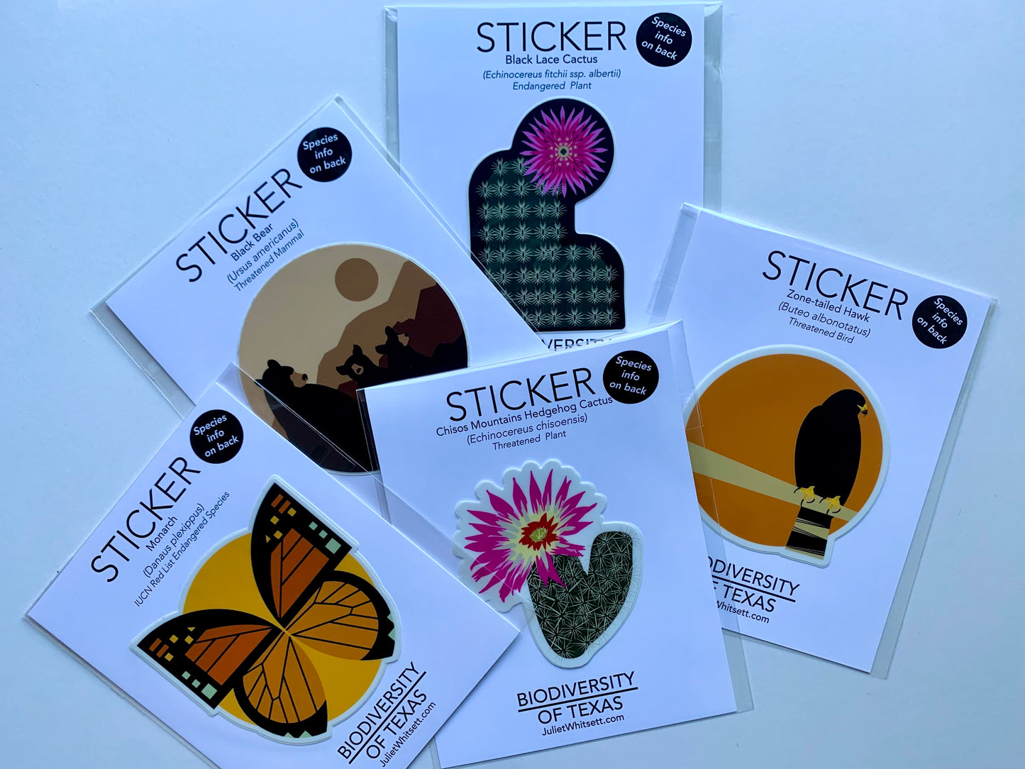 Biodiversity of Texas Sticker Set