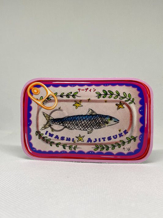 Retro Sardine Tin Stickers