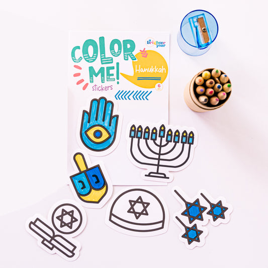 Hanukkah Color Your Own Sticker Set