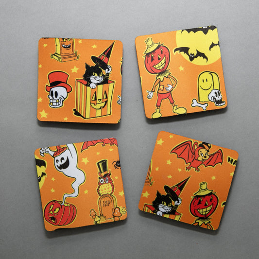Retro Halloween Coasters