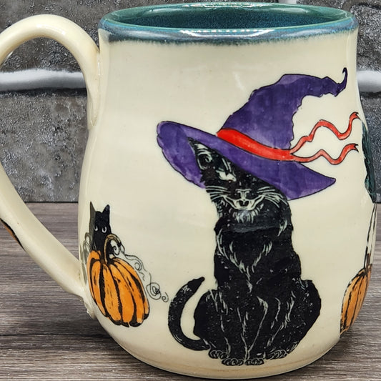 Black Cats in the Pumpkin Patch Mug