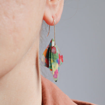 Recycled Plastic Lacewing Inspired Earrings