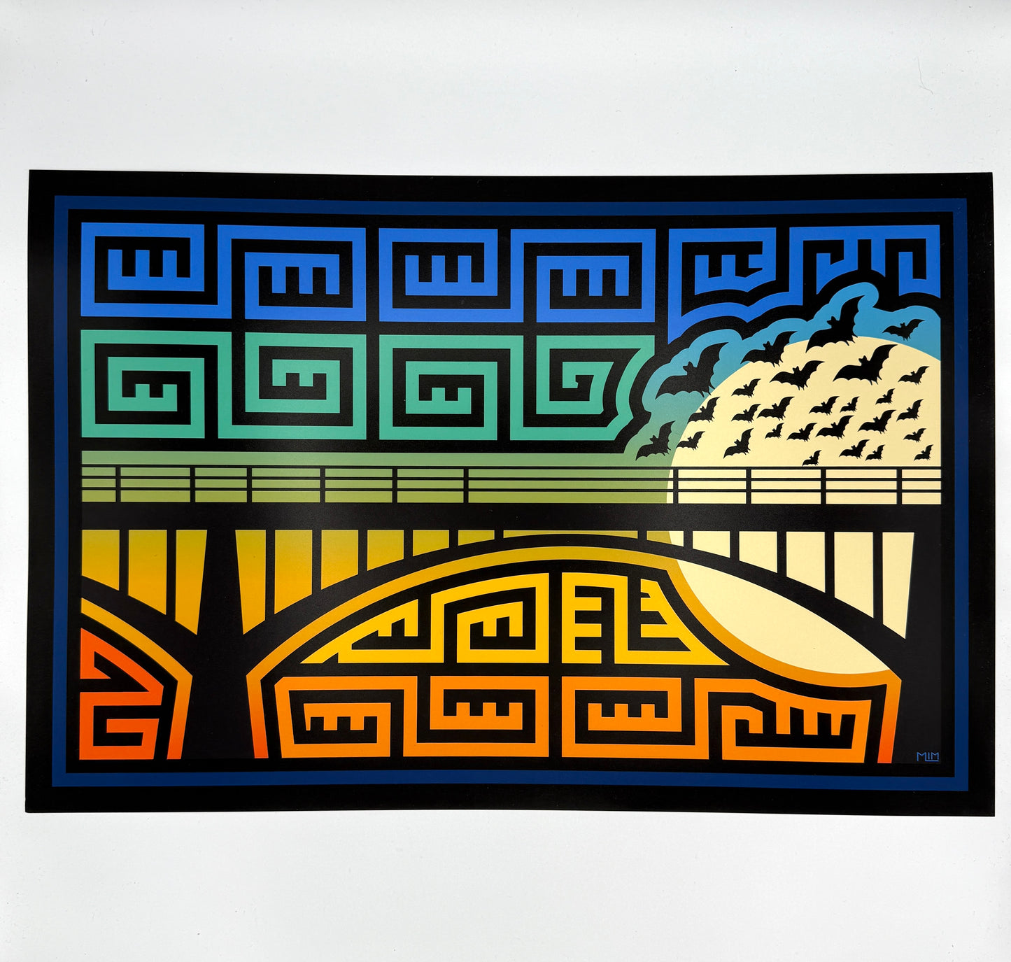 Bat Bridge Horizontal Mola Print