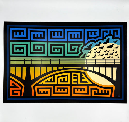Bat Bridge Horizontal Mola Print