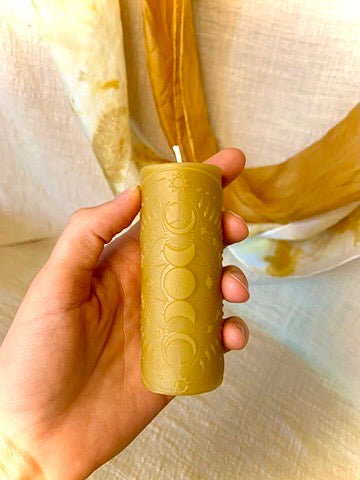 Moon Phase Beeswax Candle