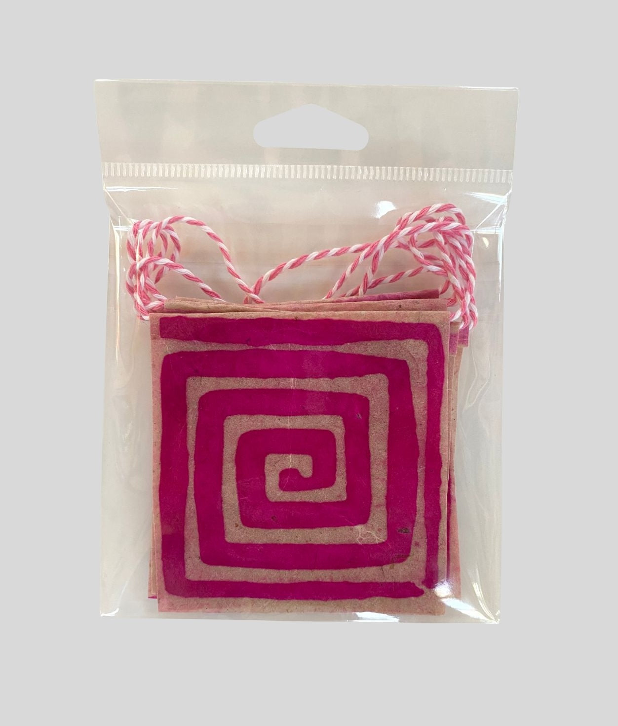 Pink Squares Garland