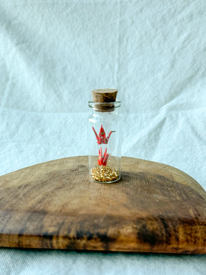 Mini Origami Crane Bottle