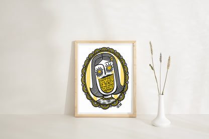 Happiness is the Secret of Beauty Print