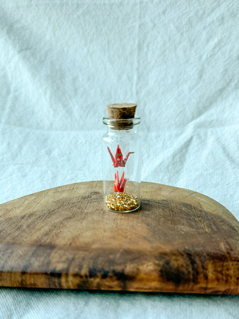 Mini Origami Crane Bottle