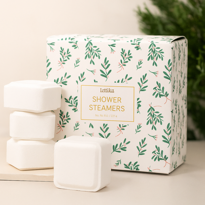 Holly Christmas Shower Steamers