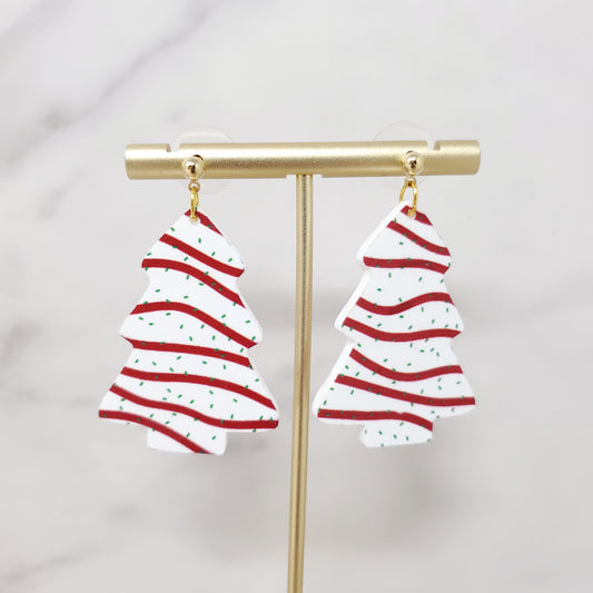 Little Debbie Christmas Tree Earrings