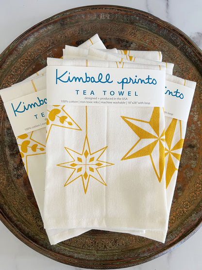 Shimmering Stars Holiday Tea Towel