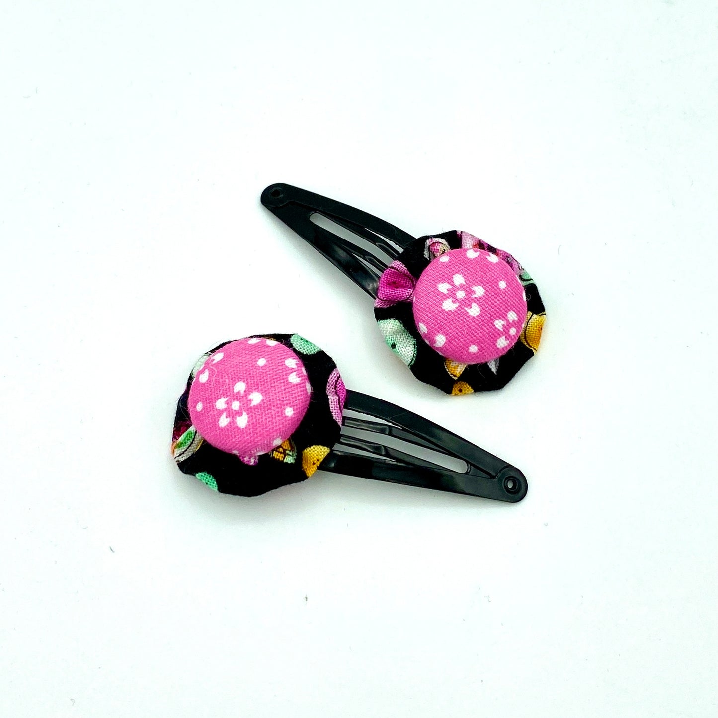 Pink and Black Hair Clips