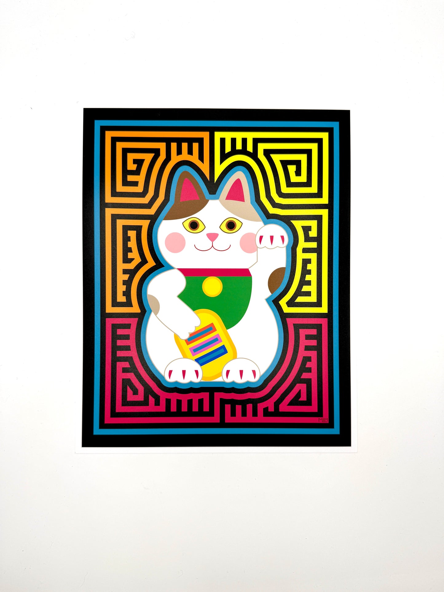 Lucky Cat Mola Print