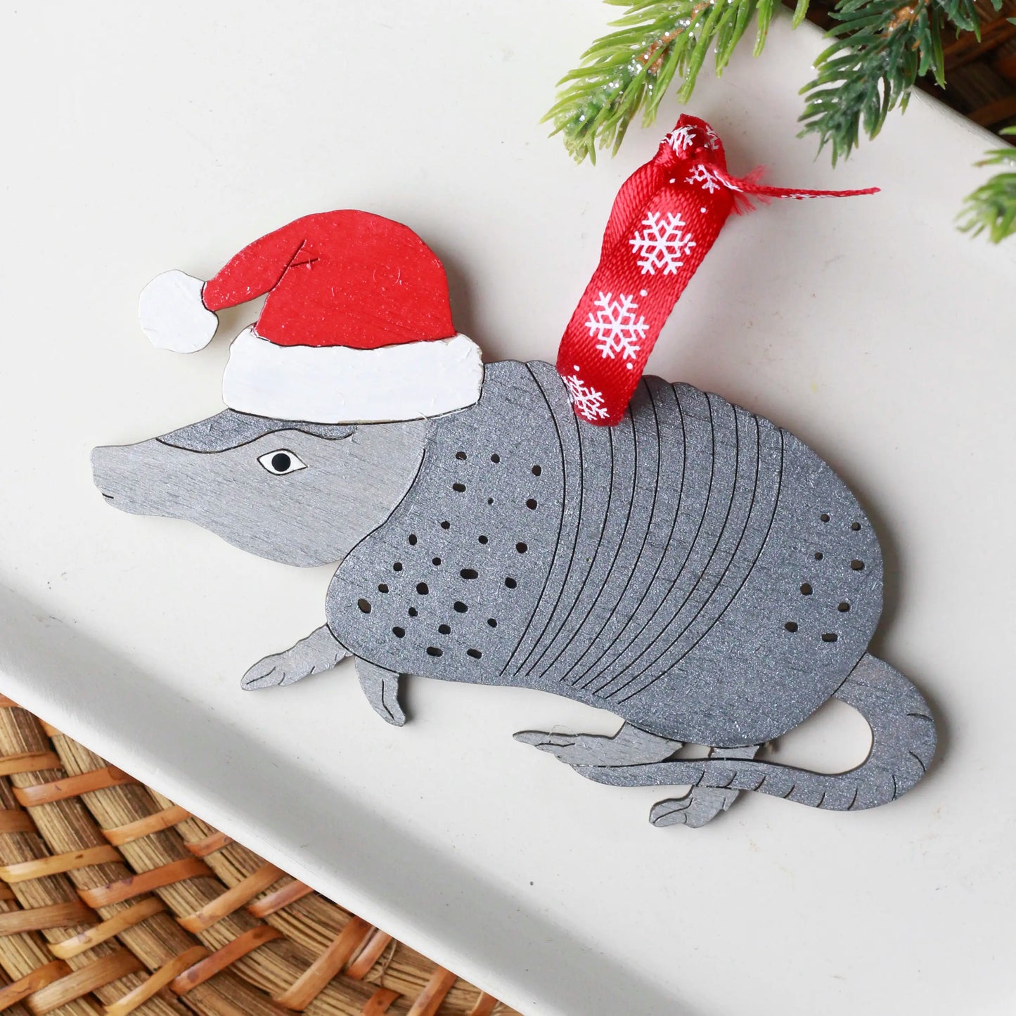 Holiday Armadillo Ornament