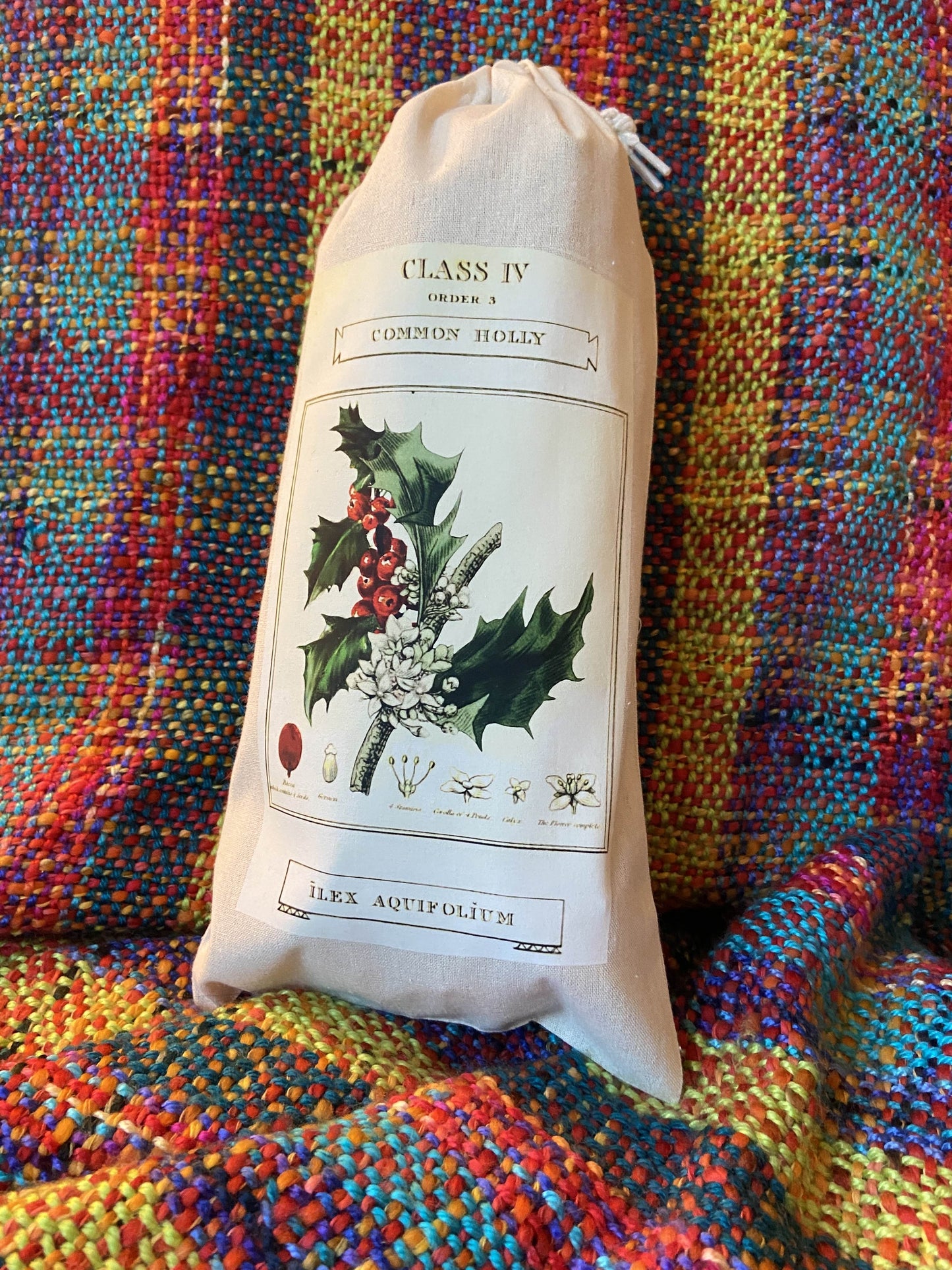 Tall Reusable Canvas Drawstring Gift Bag