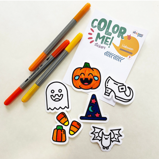 Halloween Color-Your-Own Sticker Set