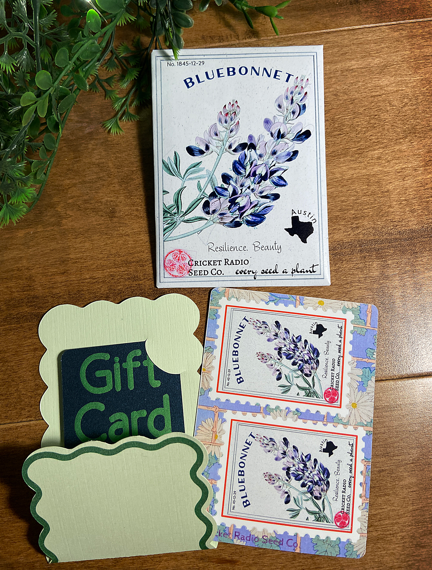 Gift Card Bundle: Seed Packet & Sticker with Envelope