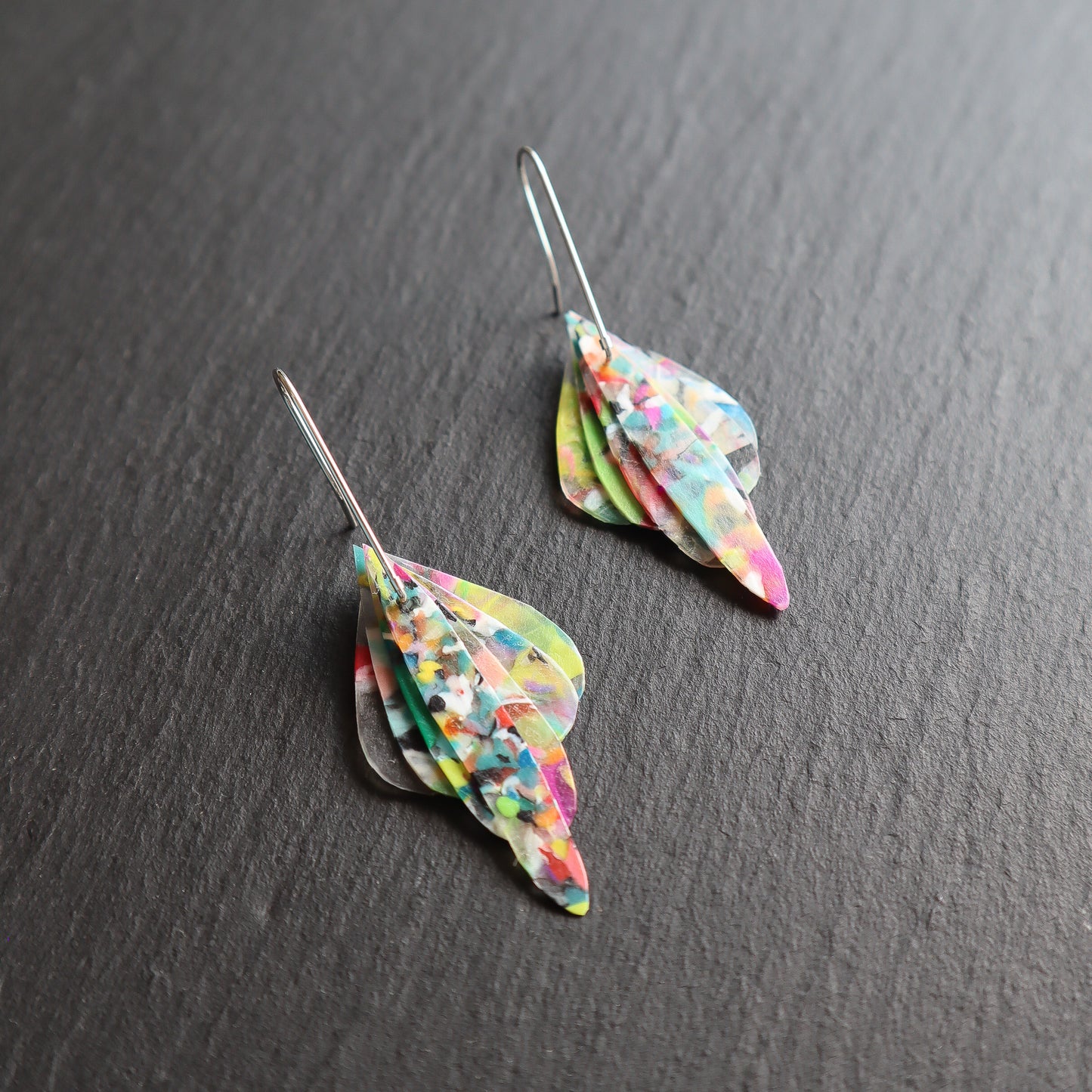 Recycled Plastic Lacewing Inspired Earrings