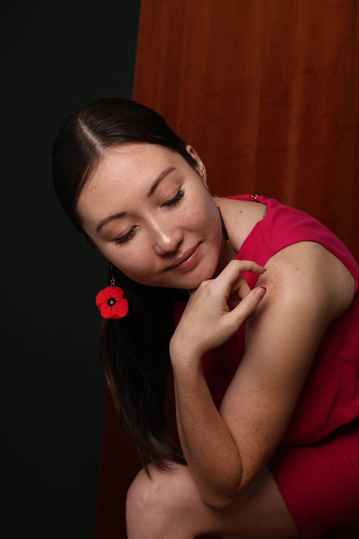 Red Poppy Earrings