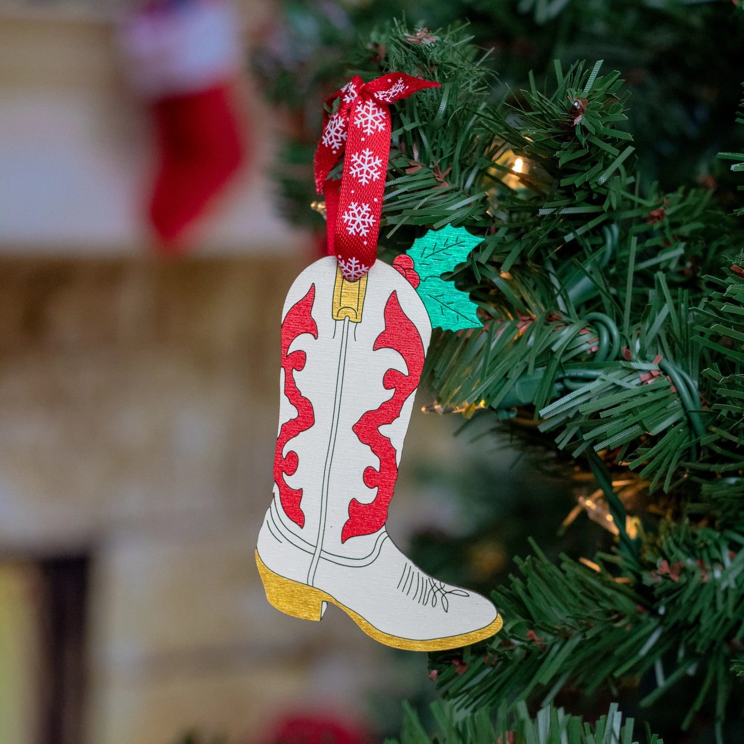 Holiday Cowboy Boot Ornament