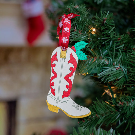 Holiday Cowboy Boot Ornament