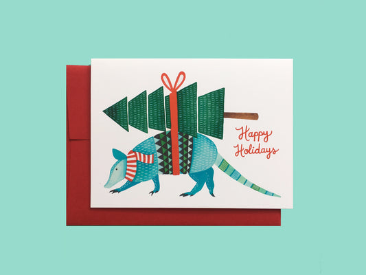 Christmas Armadillo Card