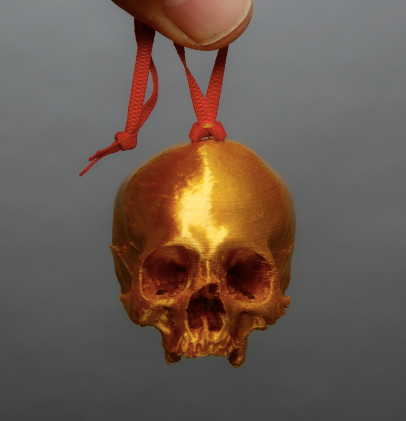 Gold Skull Ornament