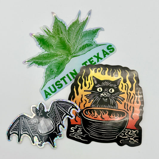 Bat and Cat Sticker Pack