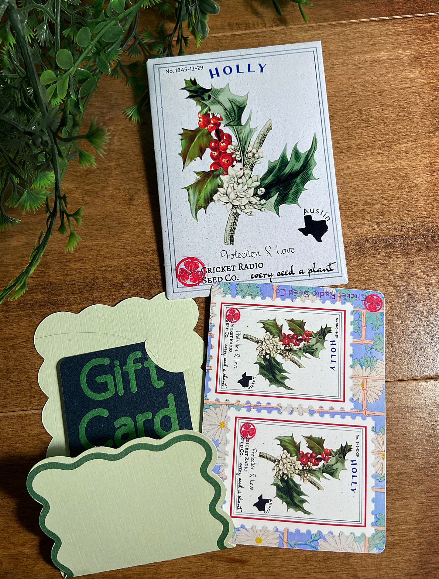 Gift Card Bundle: Seed Packet & Sticker with Envelope