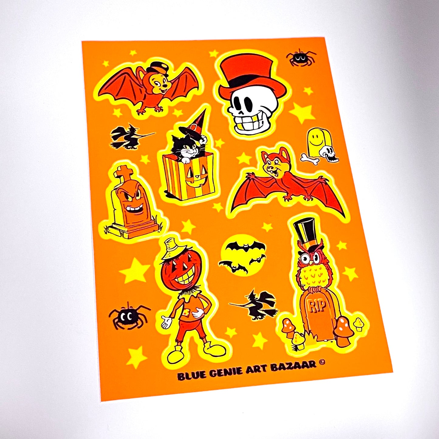 Retro Halloween Sticker Sheet