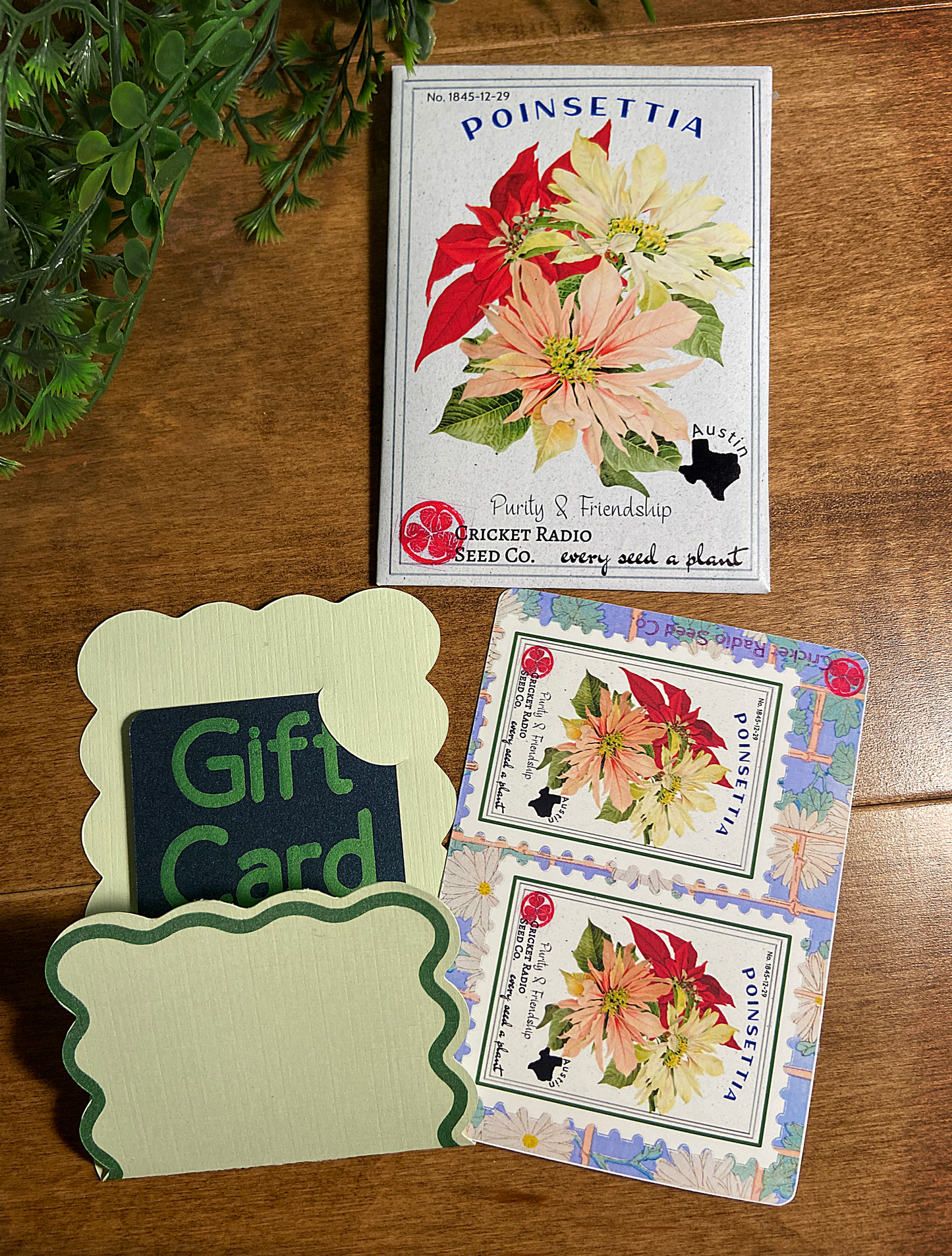 Gift Card Bundle: Seed Packet & Sticker with Envelope