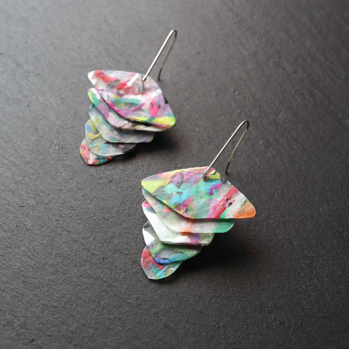 Recycled Plastic Moth Inspired Earrings